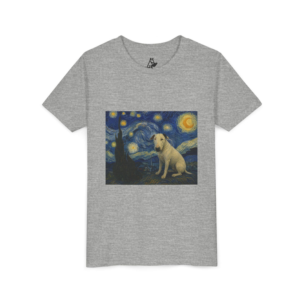 Bull Terrier The Starry Night — after Vincent van Gogh, 1889 | Youth Tee
