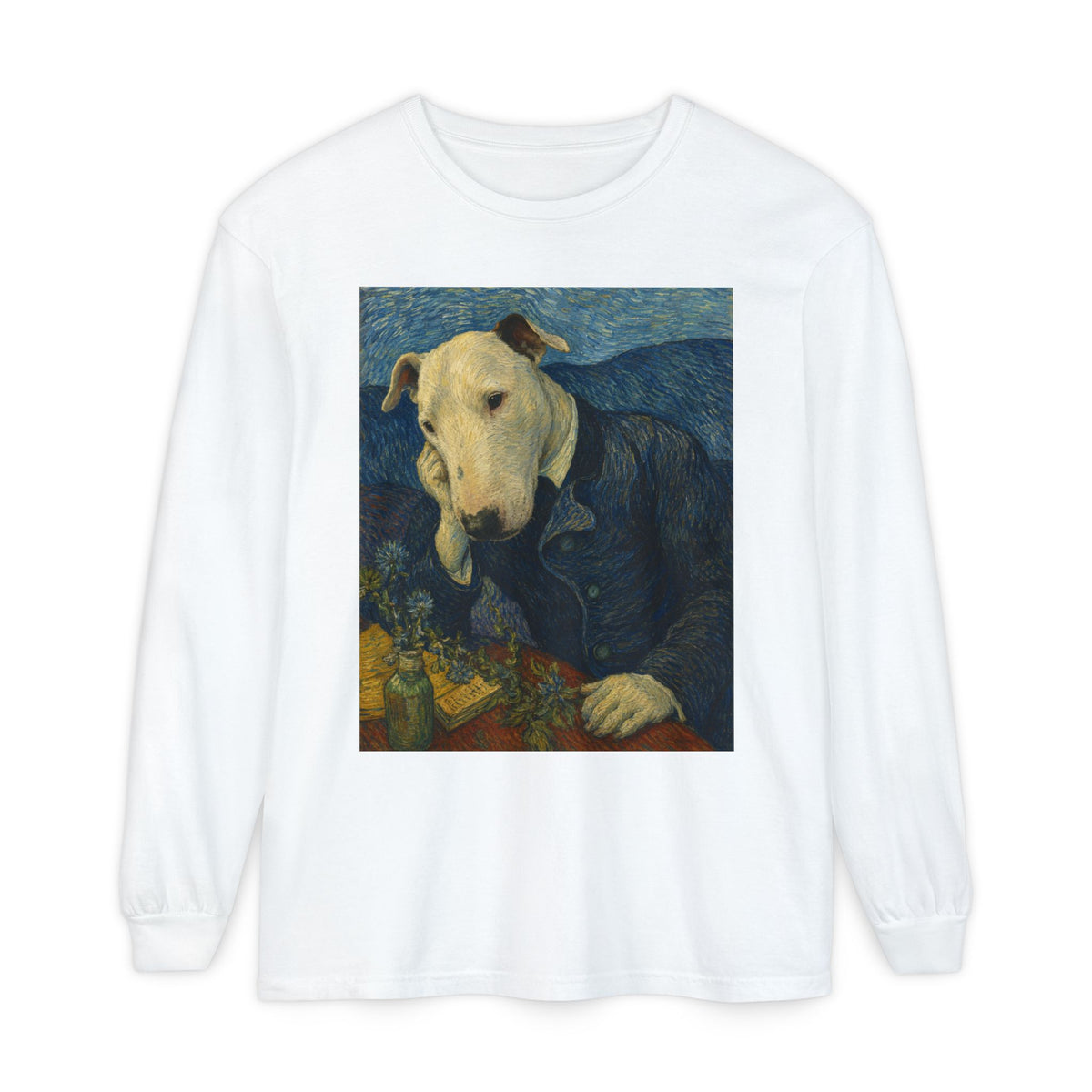 Bull Terrier Portrait of Doctor Gachet — after Vincent van Gogh, 1890 | Long Sleeve