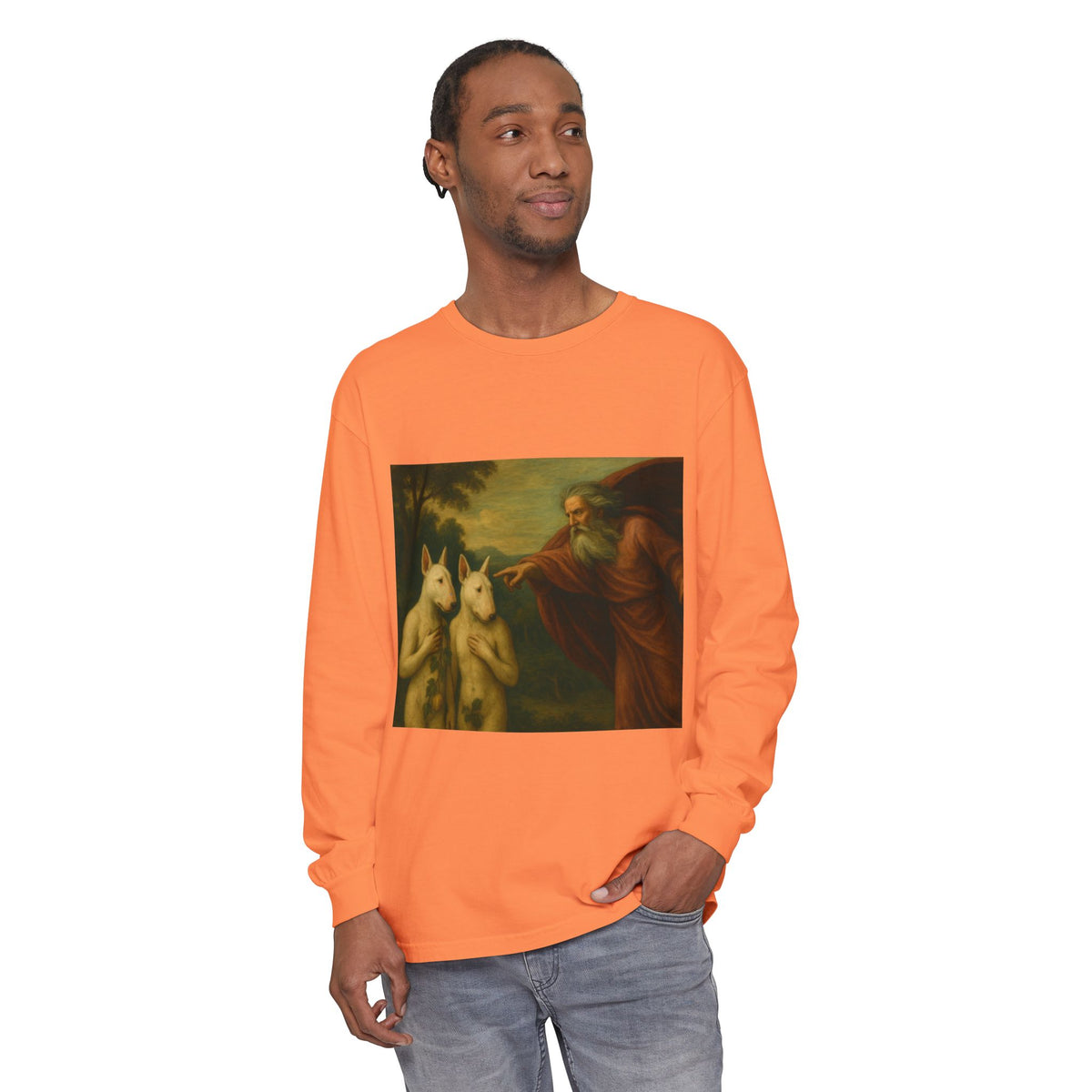 Bull Terrier The Rebuke of Adam and Eve — after Domenichino, 1626 | Long Sleeve