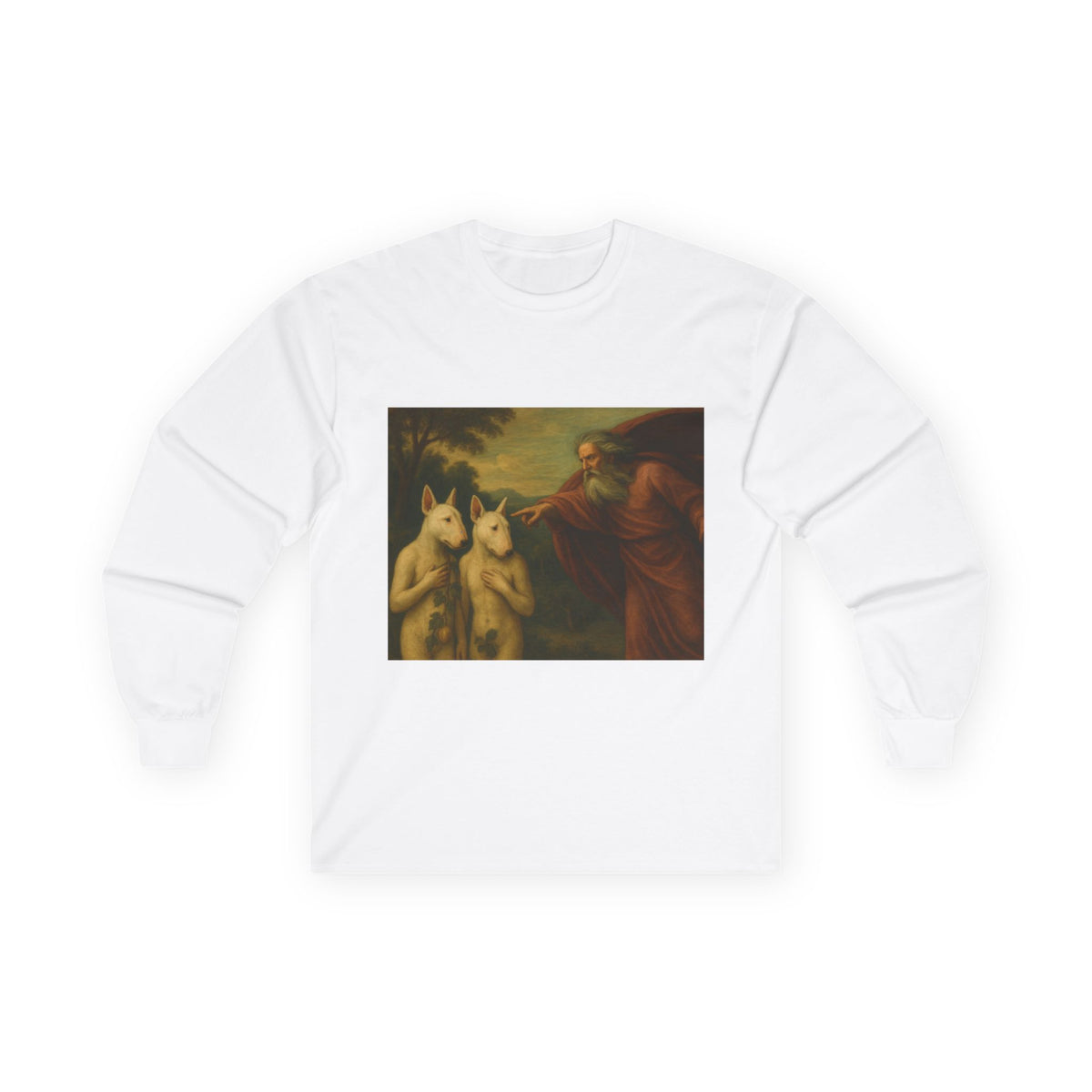 Bull Terrier The Rebuke Of Adam And Eve — after Domenichino, 1626 | Long Sleeve