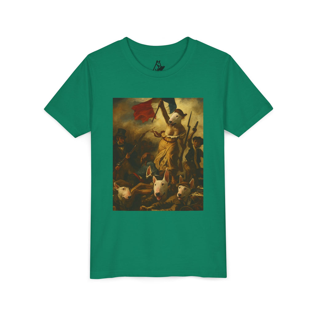Bull Terrier Liberty Leading the People — after Eugene Delacroix, 1830 | Youth Tee