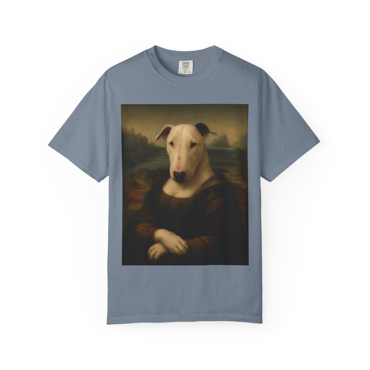 Bull Terrier Mona Lisa — after Leonardo da Vinci, c.1503 | Garment-Dyed Tee
