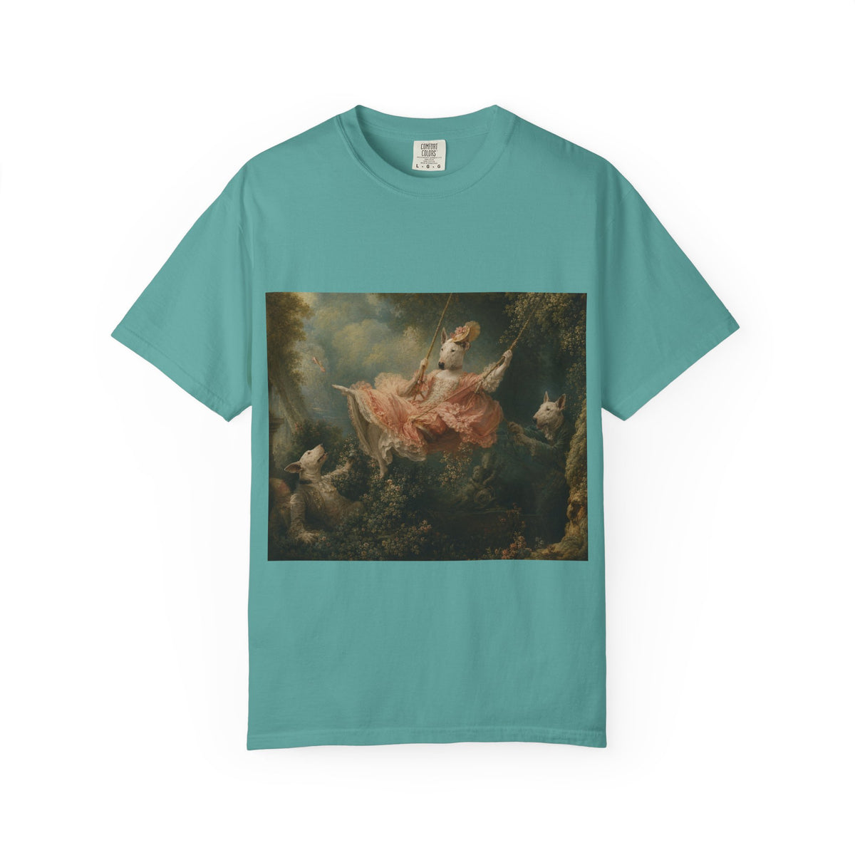 Bull Terrier The Swing — after Jean-Honore Fragonard, 1767 | Garment-Dyed Tee