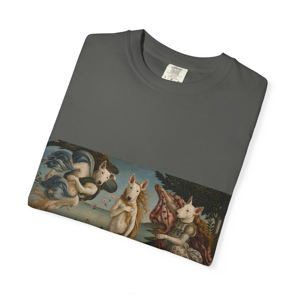 Bull Terrier The Birth of Venus — after Sandro Botticelli, c.1485 | Garment-Dyed Tee