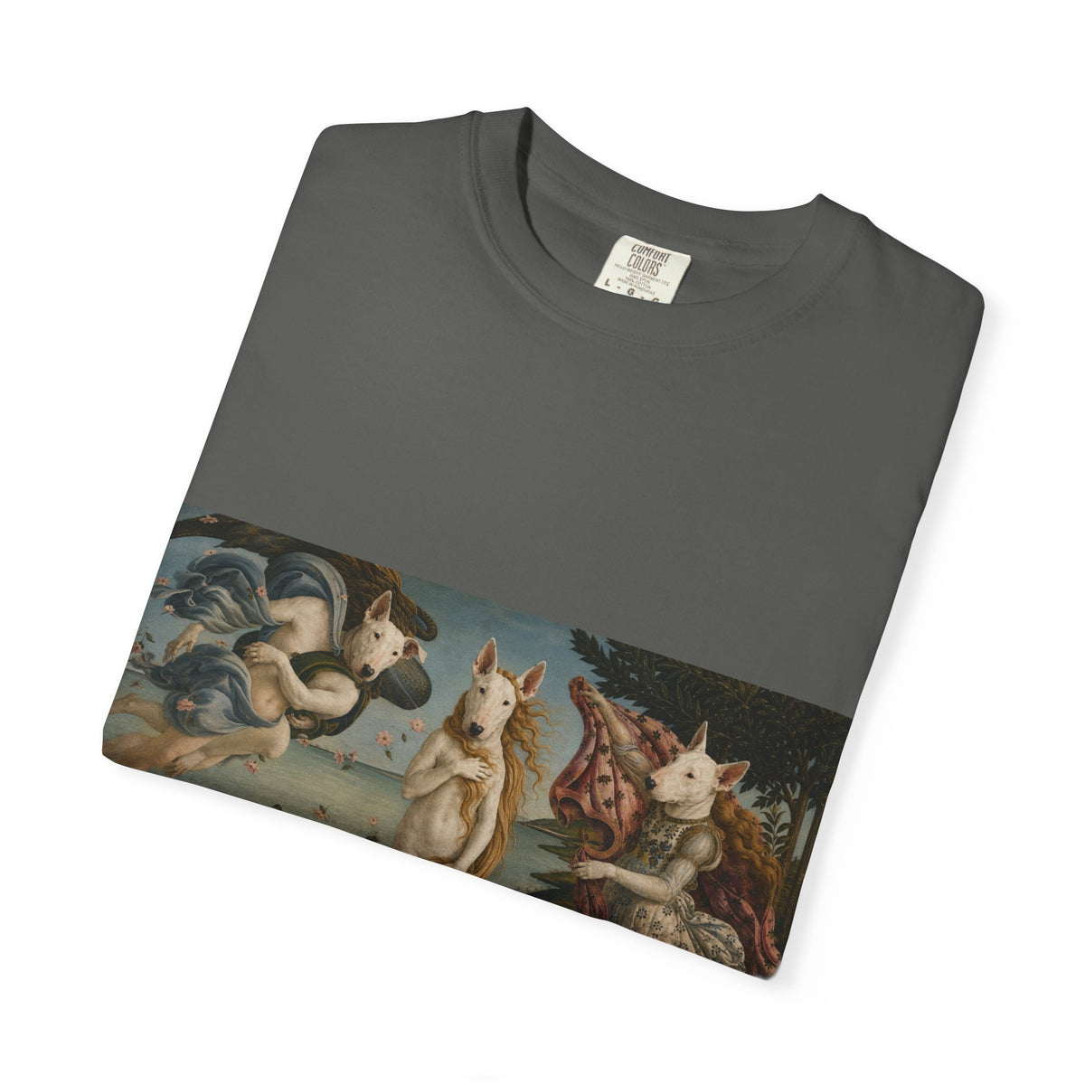 Bull Terrier The Birth of Venus — after Sandro Botticelli, c.1485 | Garment-Dyed Tee