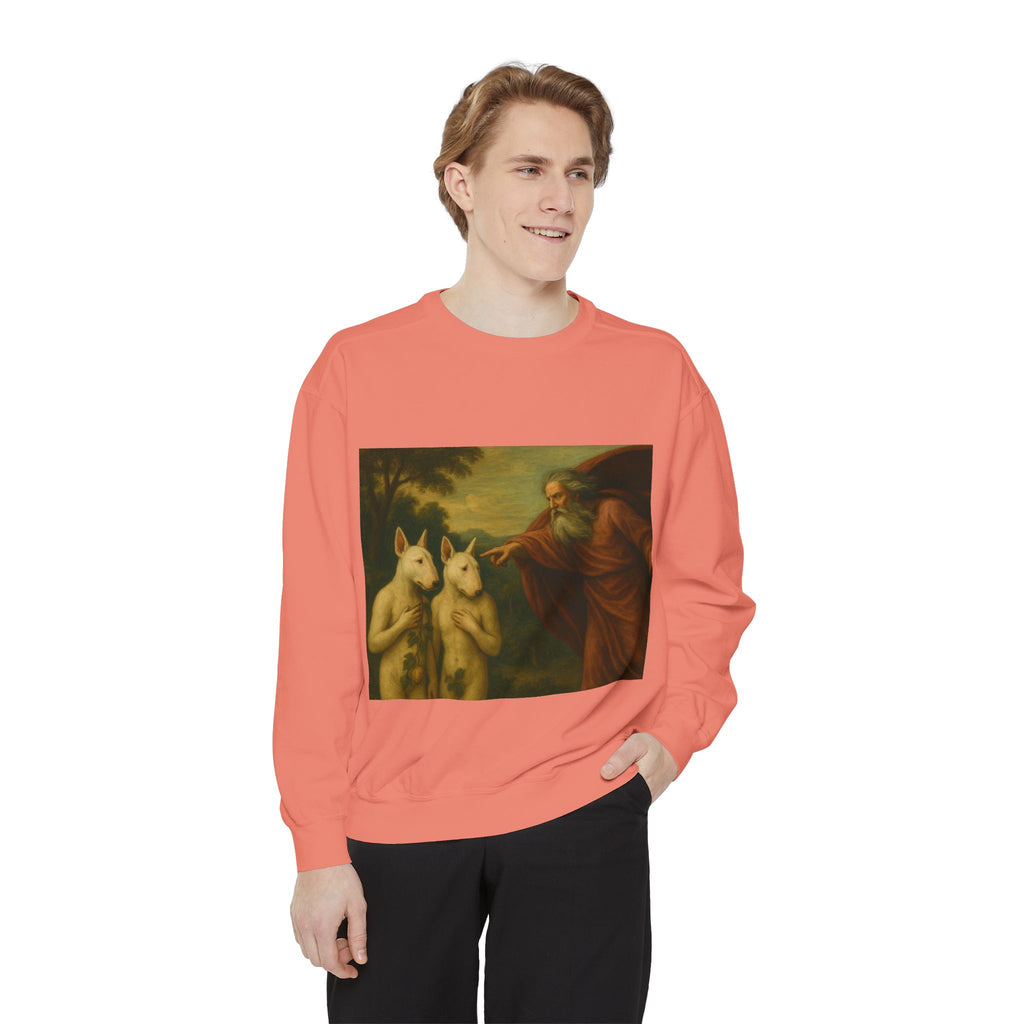 Bull Terrier The Rebuke of Adam and Eve — after Domenichino, 1626 | Crewneck