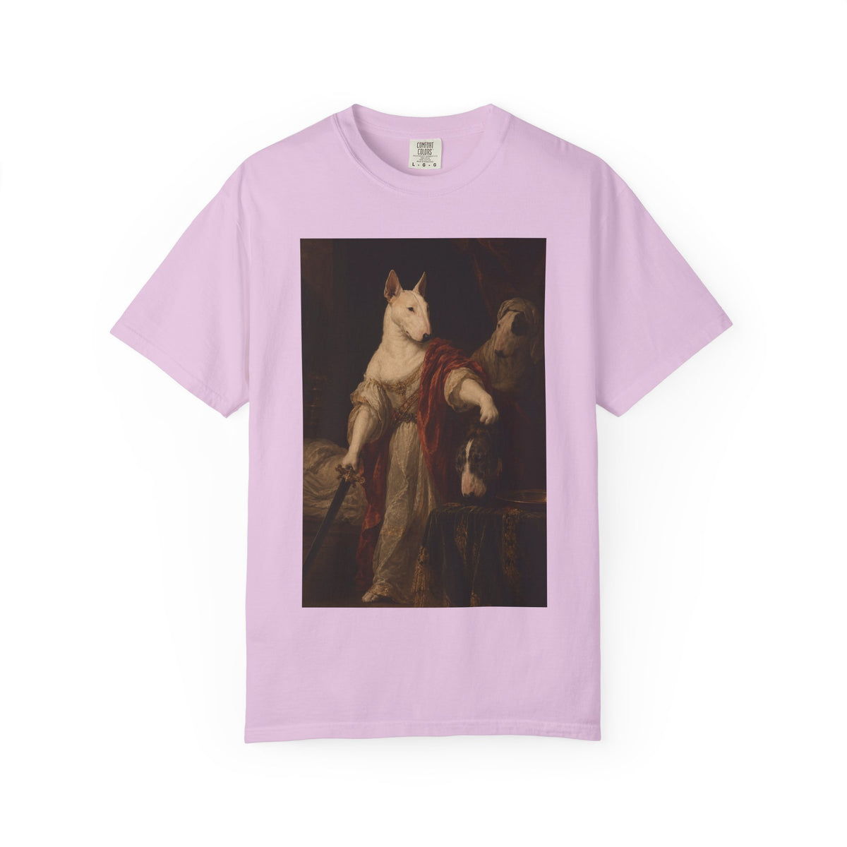 Bull Terrier Judith with the Head of Holofernes — after David Teniers the Younger, 1650s | Garment-Dyed Tee