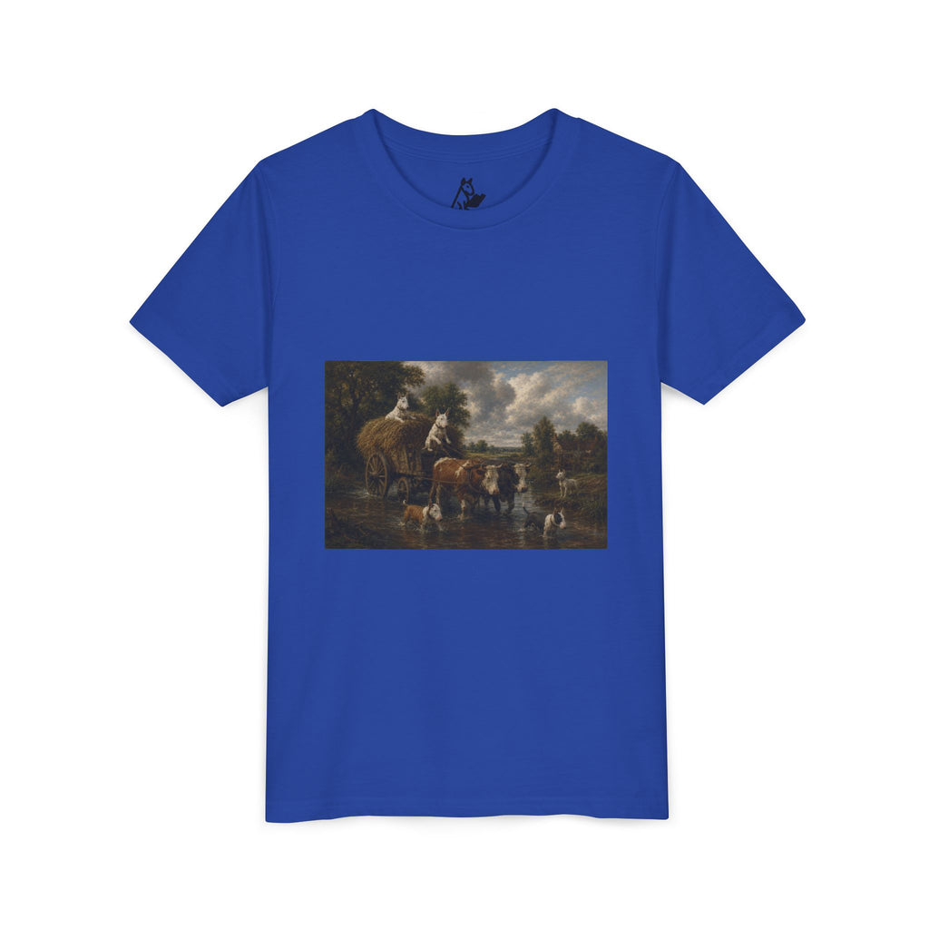 Bull Terrier The Hay Wain — after John Constable, 1821 | Youth Tee
