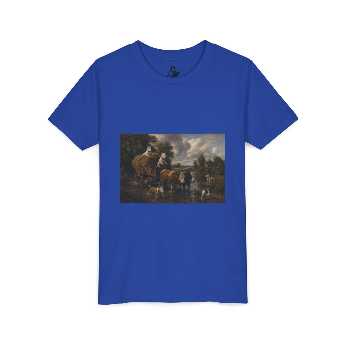 Bull Terrier The Hay Wain — after John Constable, 1821 | Youth Tee