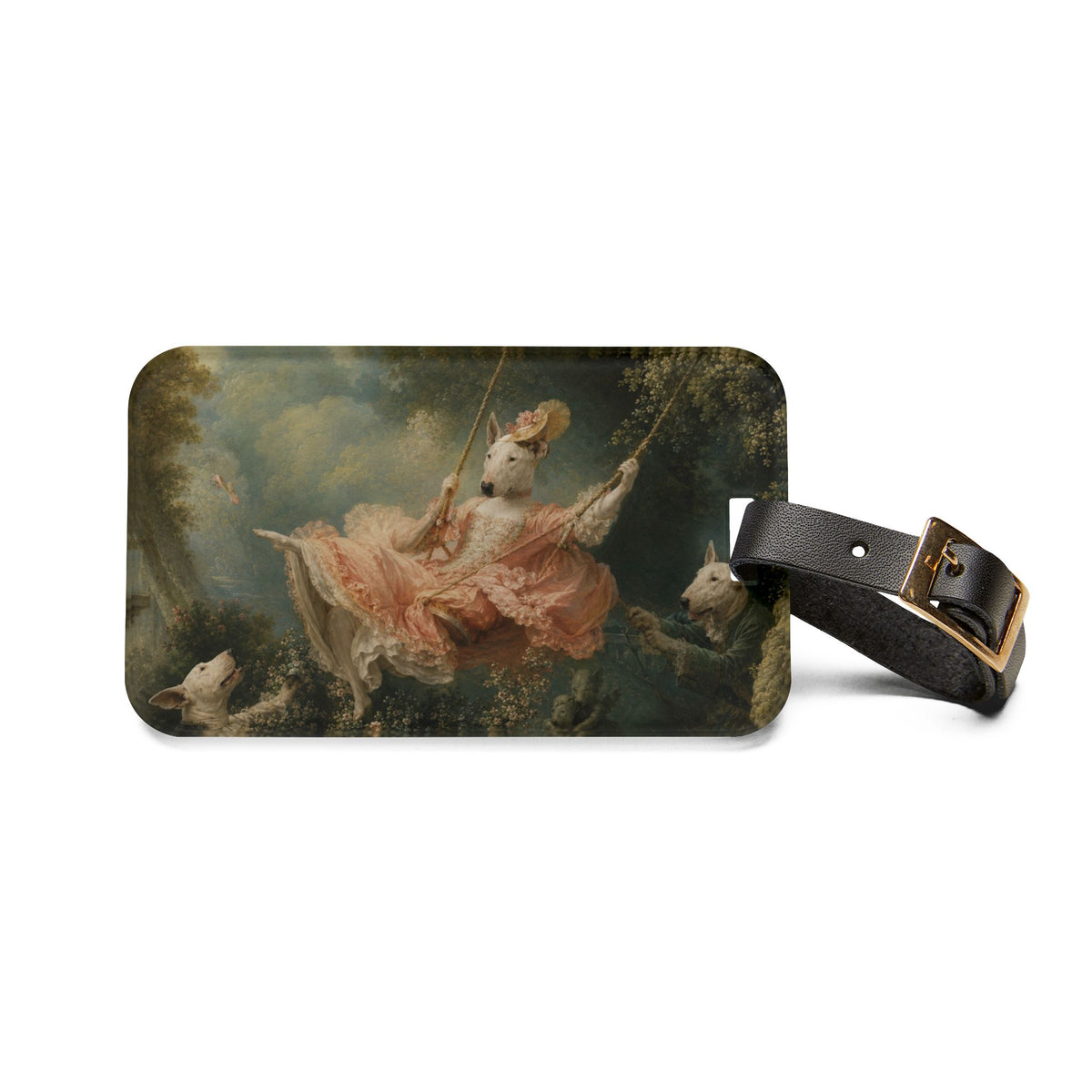 Bull Terrier The Swing — after Jean-Honore Fragonard, 1767 | Luggage Tag