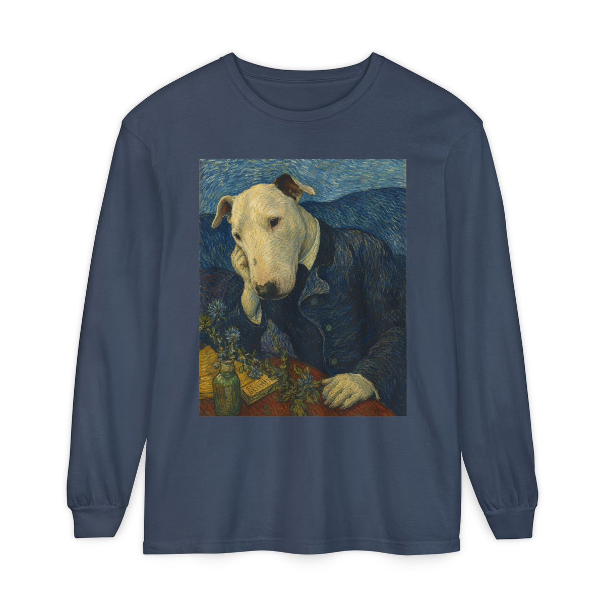 Bull Terrier Portrait of Doctor Gachet — after Vincent van Gogh, 1890 | Long Sleeve