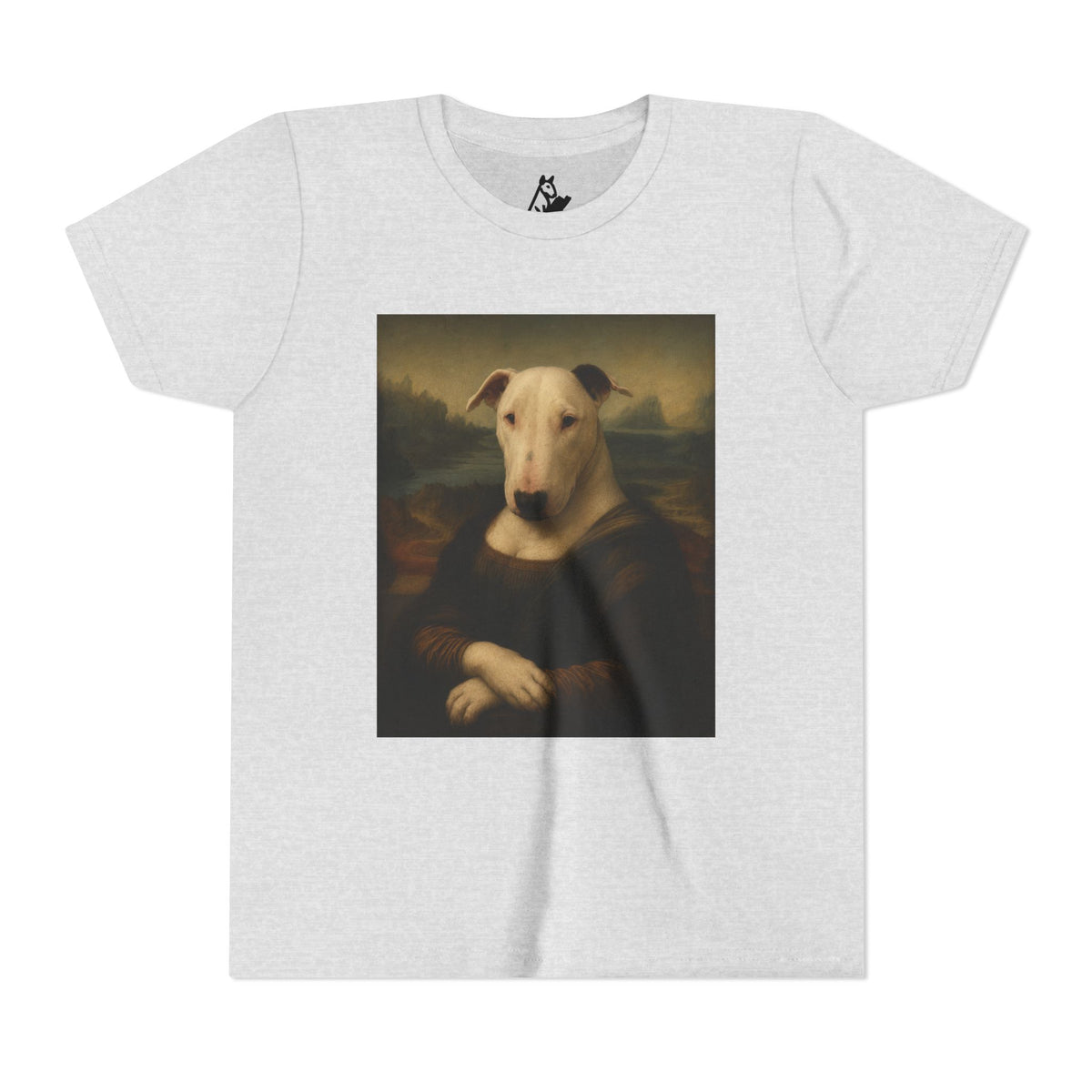 Bull Terrier Mona Lisa — after Leonardo da Vinci, c.1503 | Youth Tee