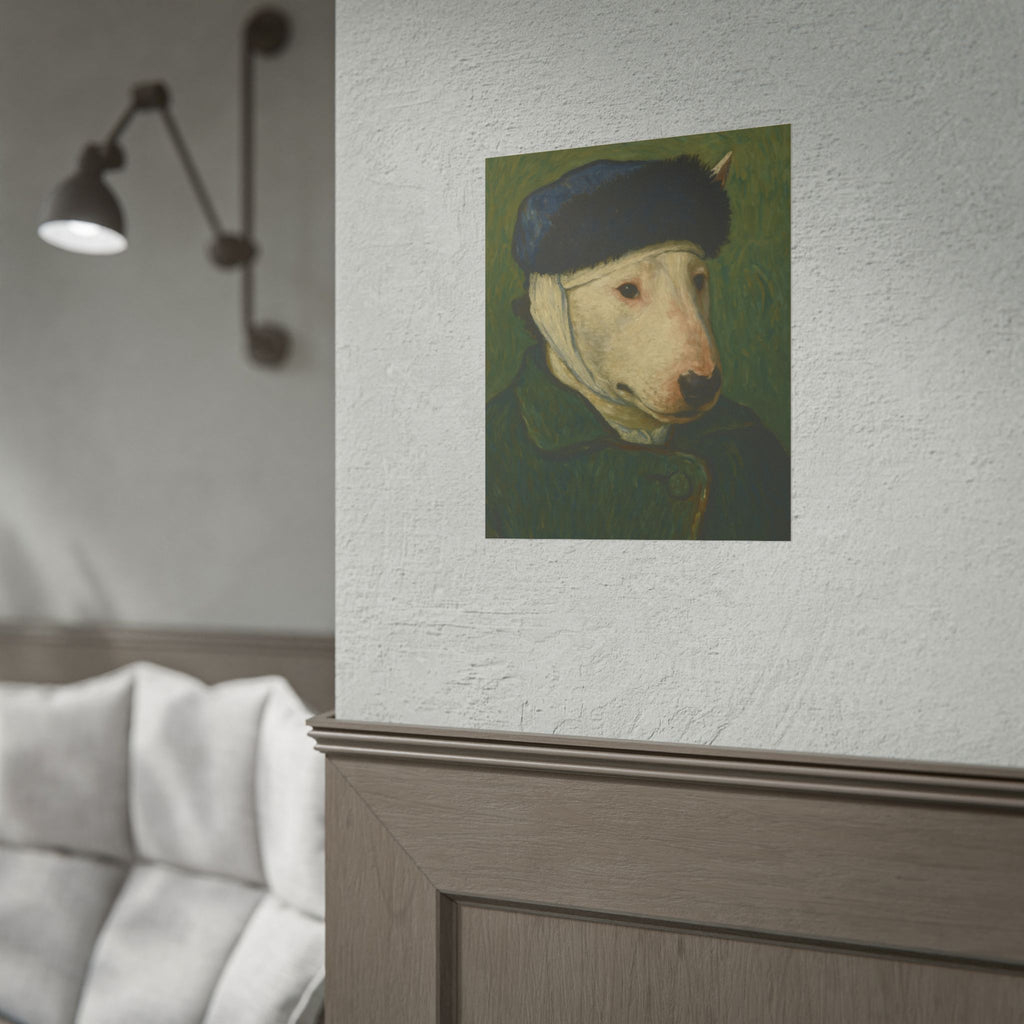 Bull Terrier Self Portrait Bandaged Ear — after Vincent van Gogh, 1889 | Print