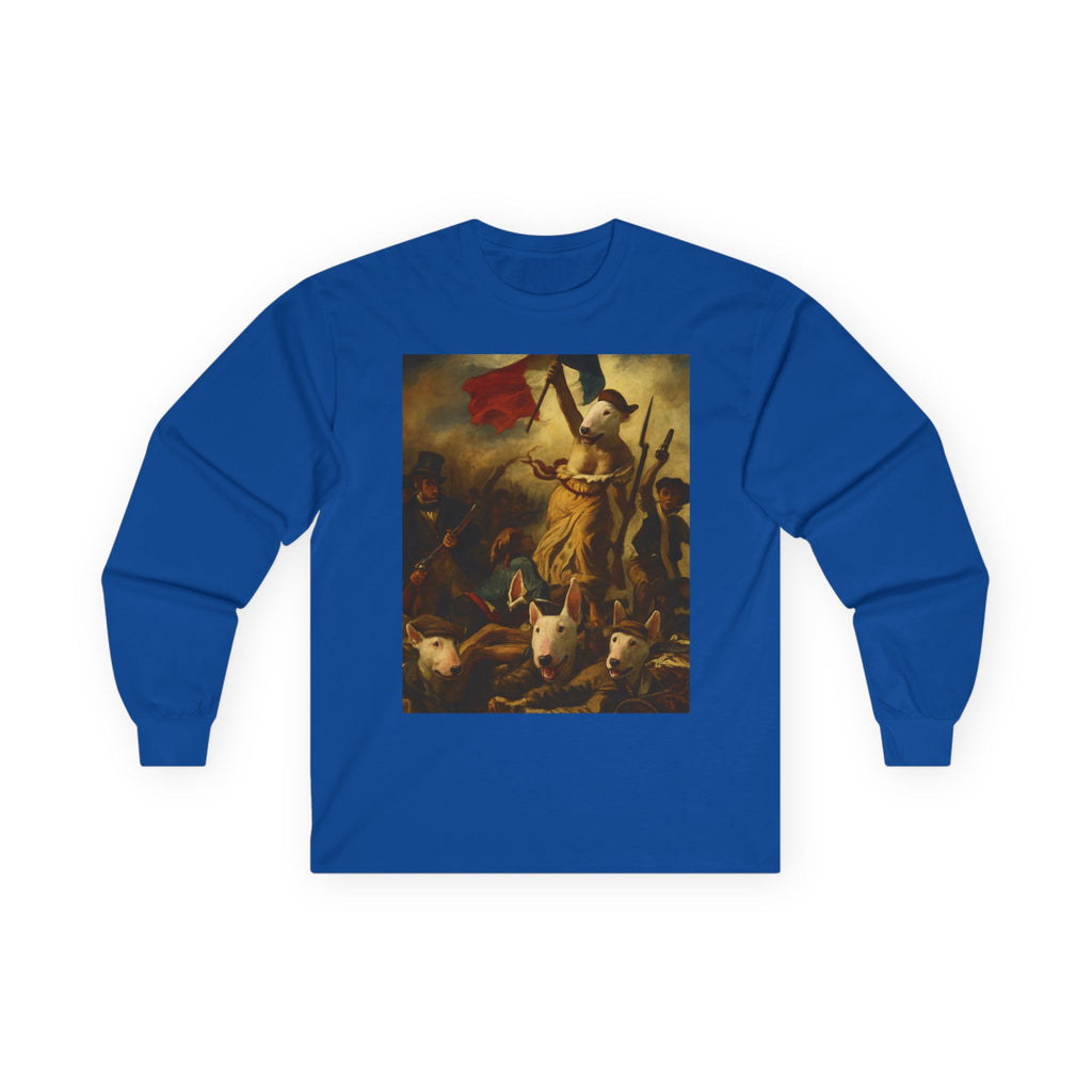 Bull Terrier Liberty Leading The People — after Eugene Delacroix, 1830 | Long Sleeve