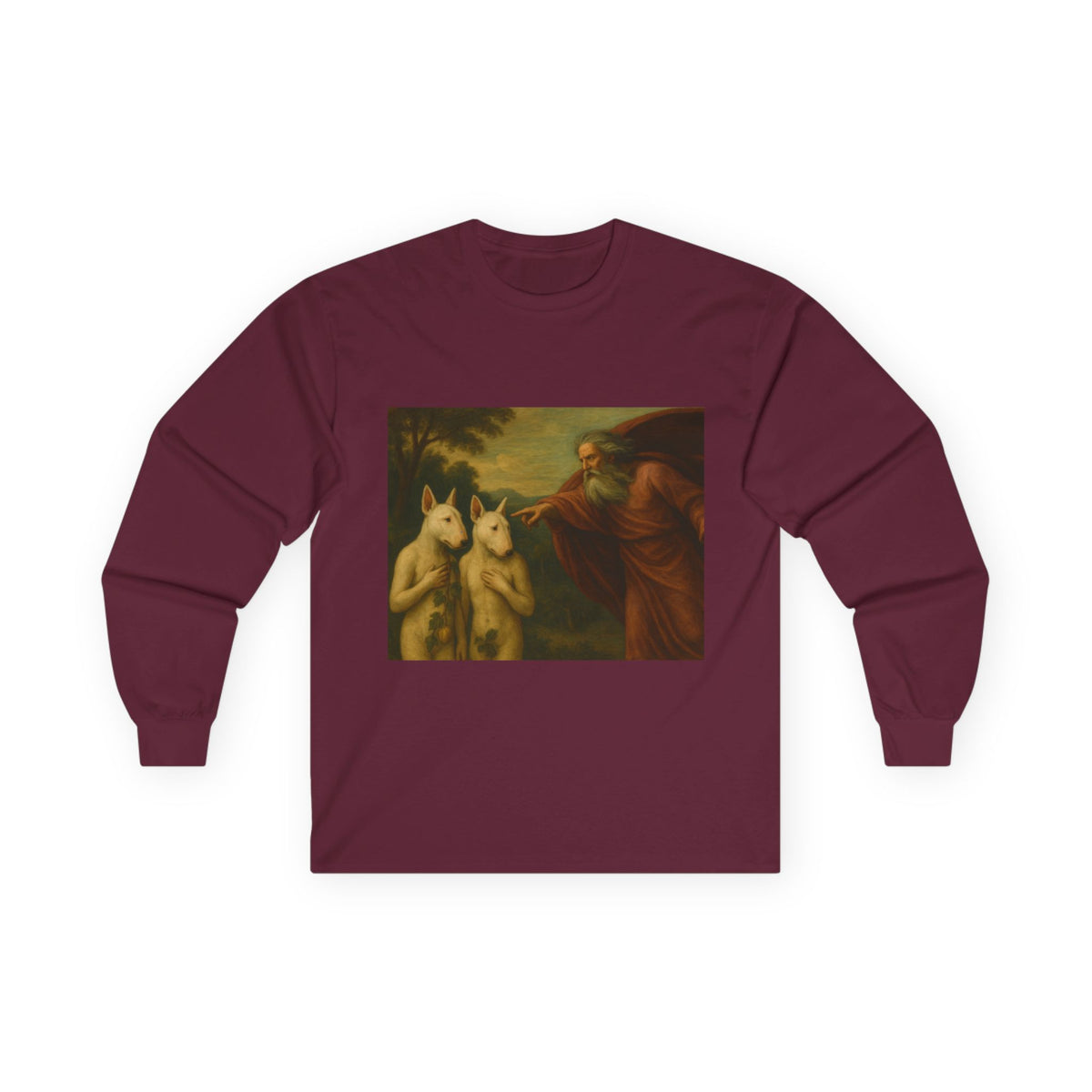 Bull Terrier The Rebuke Of Adam And Eve — after Domenichino, 1626 | Long Sleeve