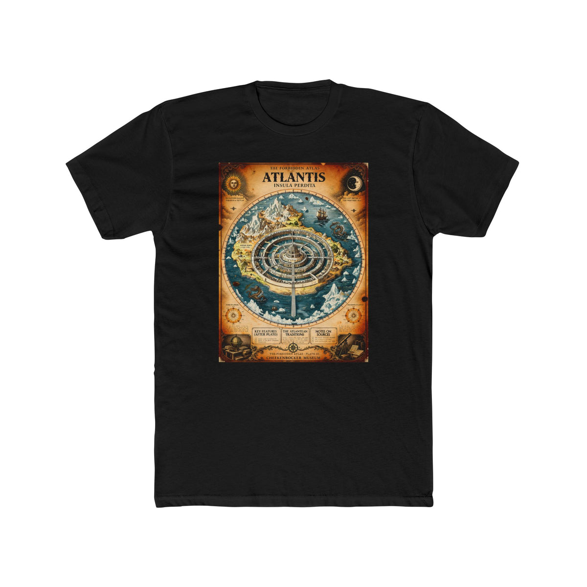 Atlantis, The Forbidden Atlas Plate III | Unisex Cotton Crew Tee