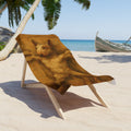 Bull Terrier Vitruvian Man — after Leonardo da Vinci, c.1490 | Beach Towel