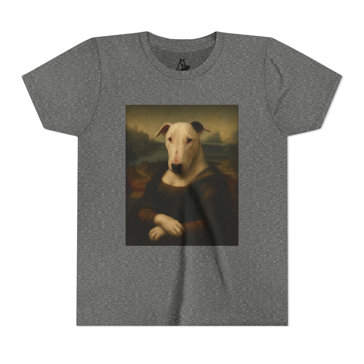 Bull Terrier Mona Lisa — after Leonardo da Vinci, c.1503 | Youth Tee