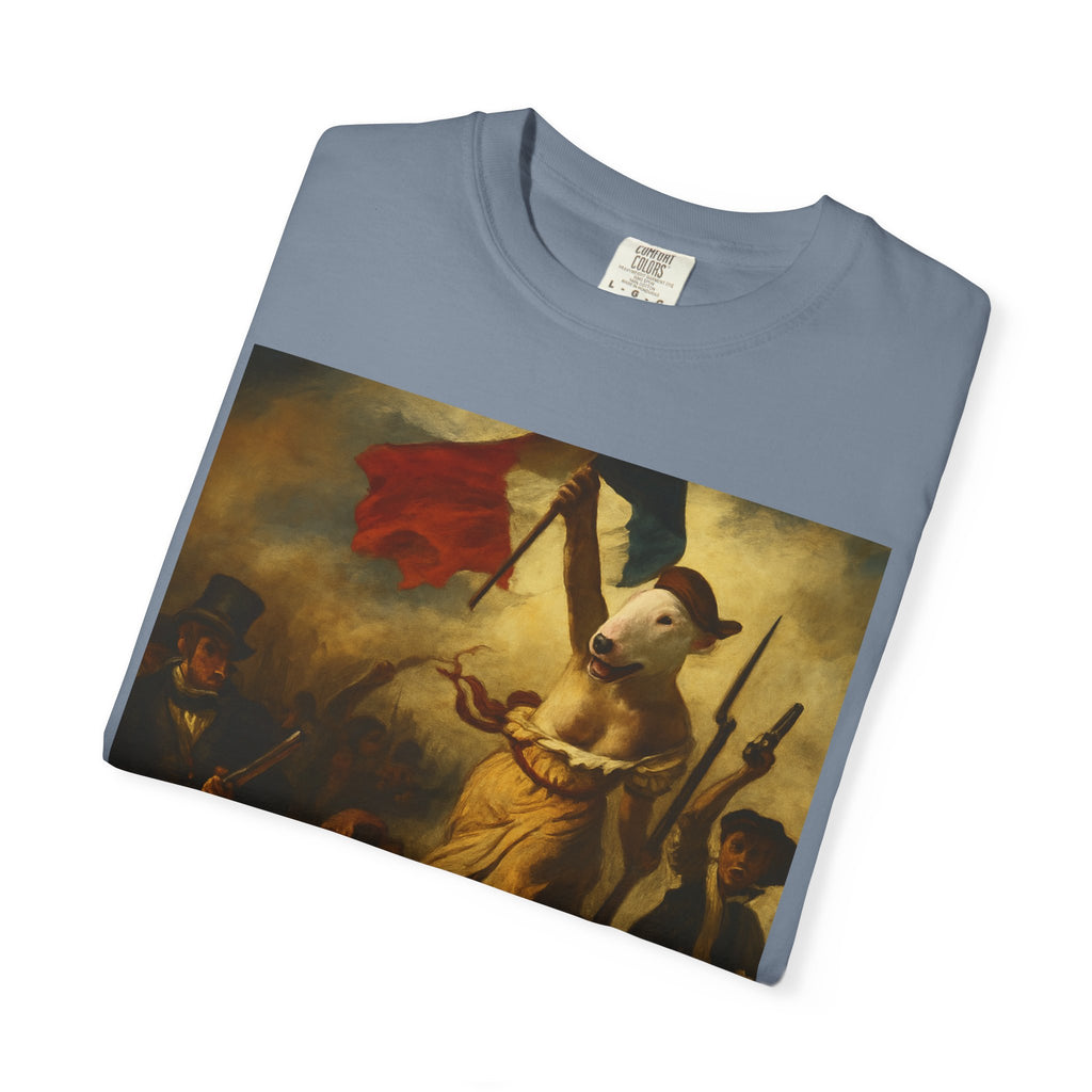Bull Terrier Liberty Leading the People — after Eugene Delacroix, 1830 | Garment-Dyed Tee