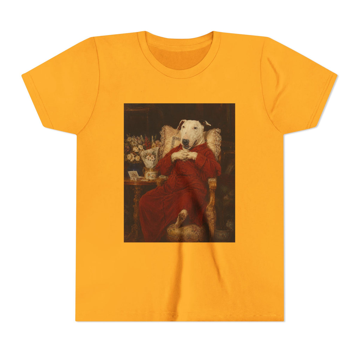 Bull Terrier A Happy Birthday — after Antonio Casanova y Estorach, c.1890 | Youth Tee