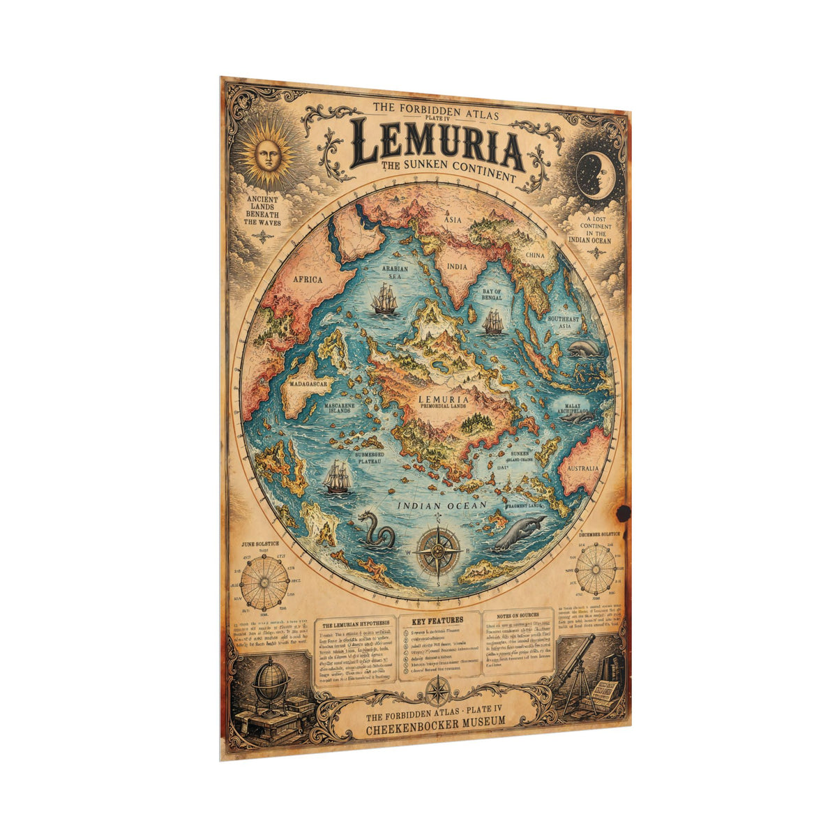 Lemuria, The Forbidden Atlas Plate IV | Poster