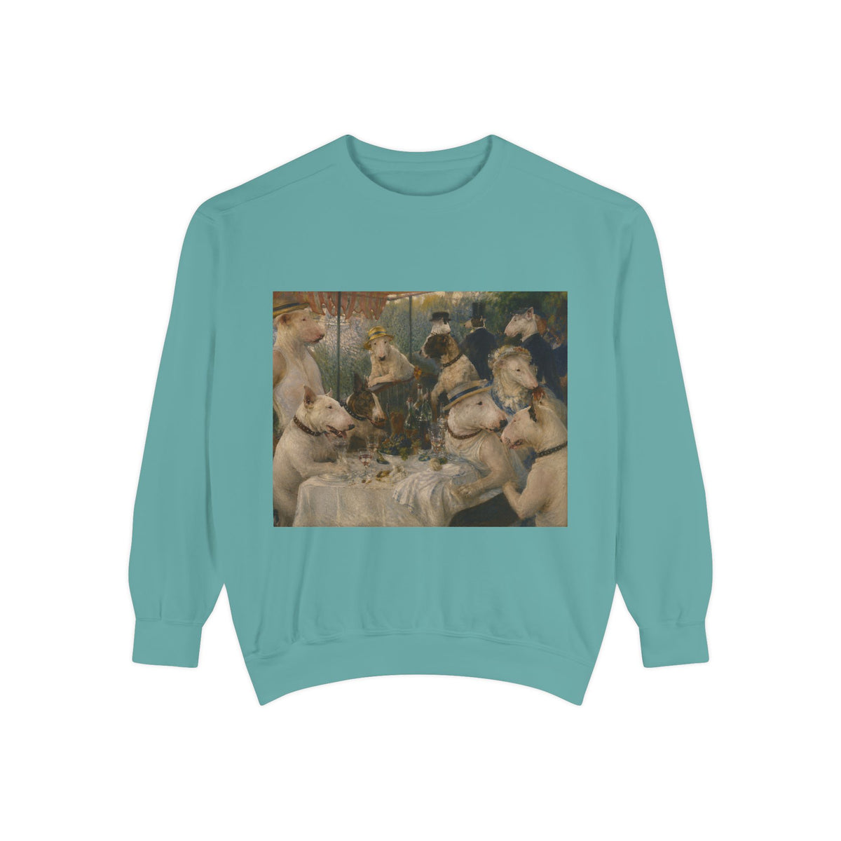 Bull Terrier Luncheon of the Boating Party — after Pierre-Auguste Renoir, 1881 | Crewneck
