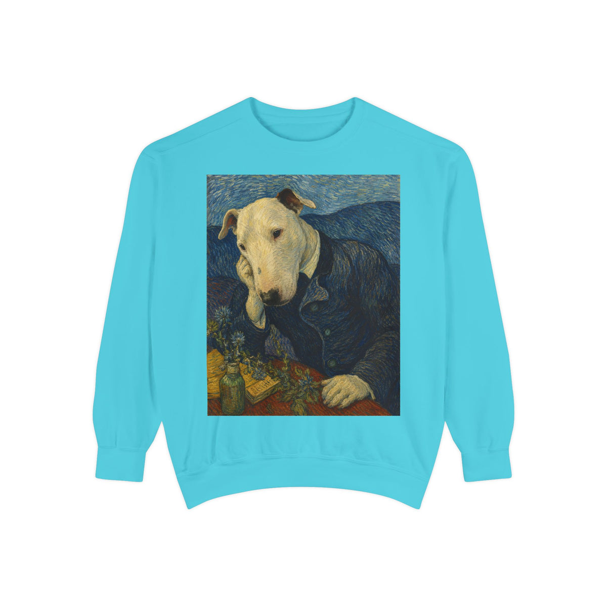 Bull Terrier Portrait of Doctor Gachet — after Vincent van Gogh, 1890 | Crewneck