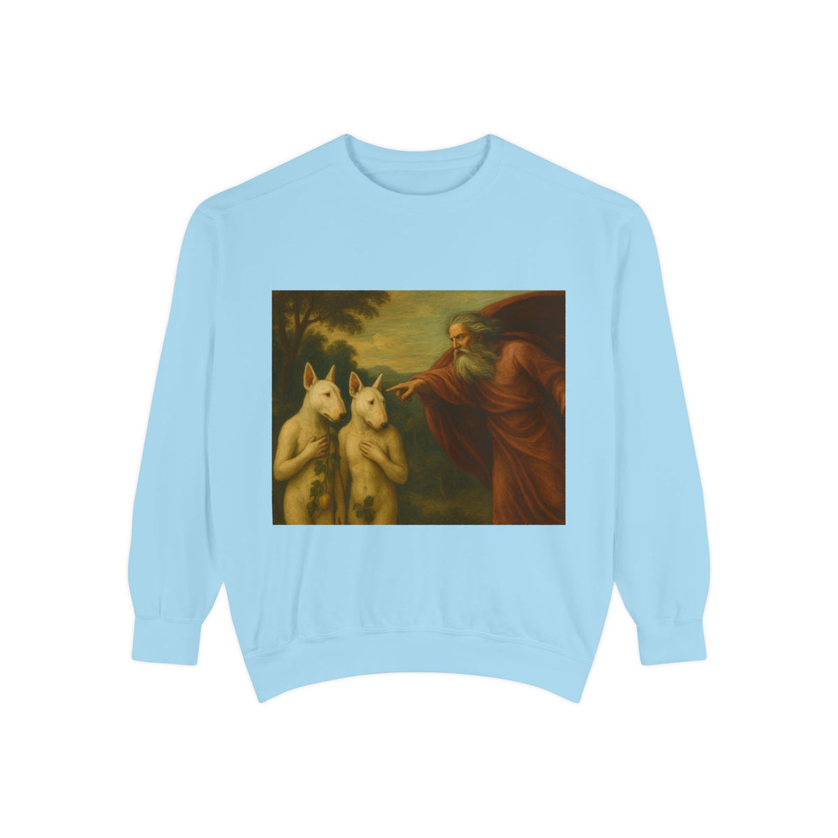 Bull Terrier The Rebuke of Adam and Eve — after Domenichino, 1626 | Crewneck