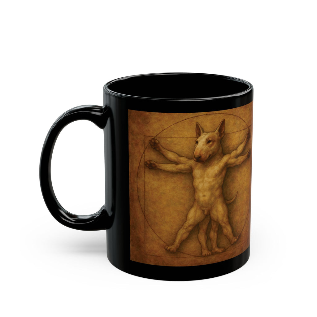 Bull Terrier Vitruvian Man — after Leonardo da Vinci, c.1490 | Mug