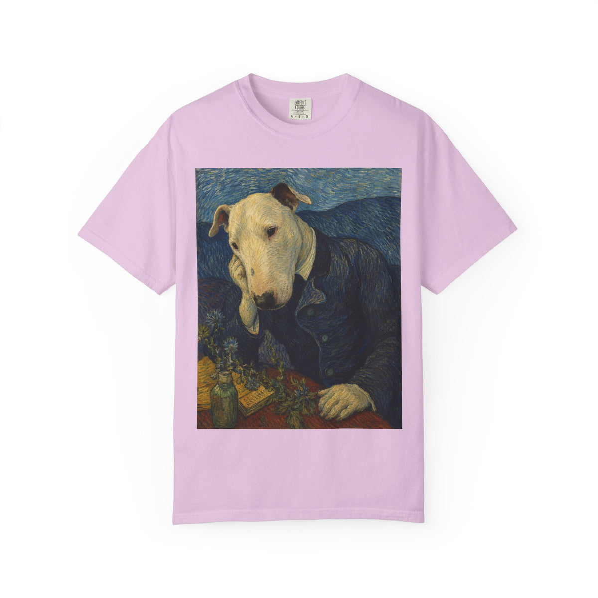 Bull Terrier Portrait of Doctor Gachet — after Vincent van Gogh, 1890 | Garment-Dyed Tee