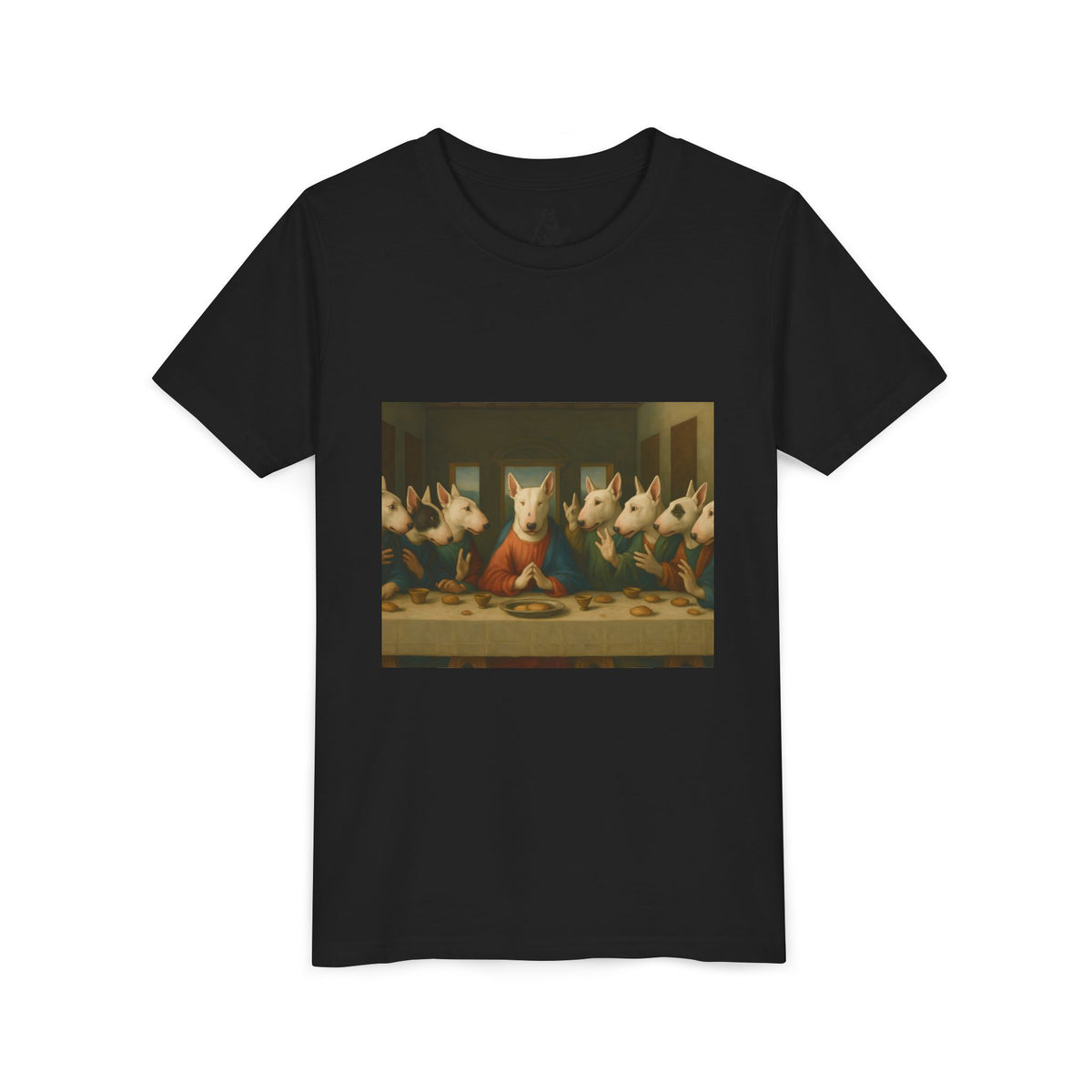 Bull Terrier The Last Supper — after Leonardo da Vinci, 1498 | Youth Tee