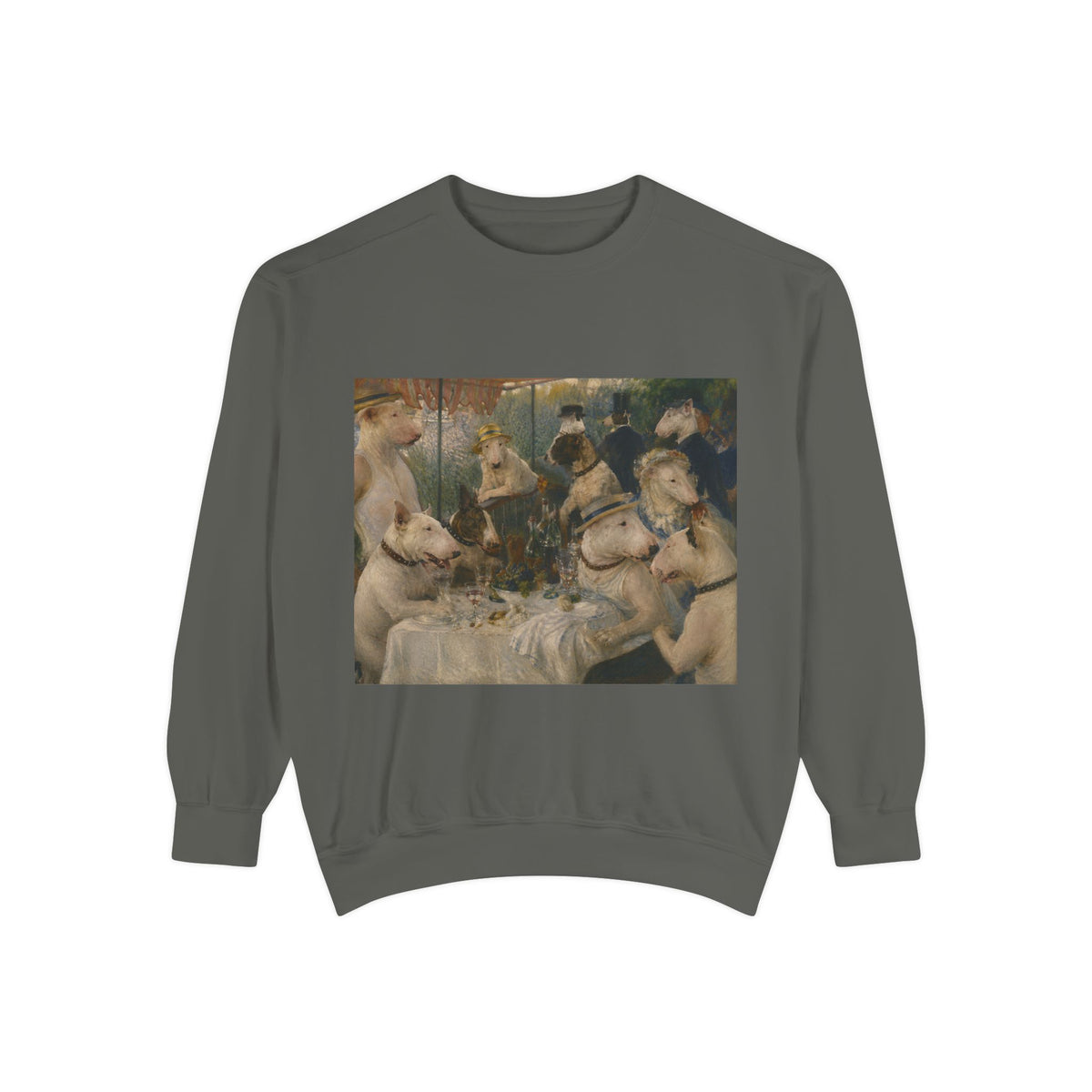 Bull Terrier Luncheon of the Boating Party — after Pierre-Auguste Renoir, 1881 | Crewneck