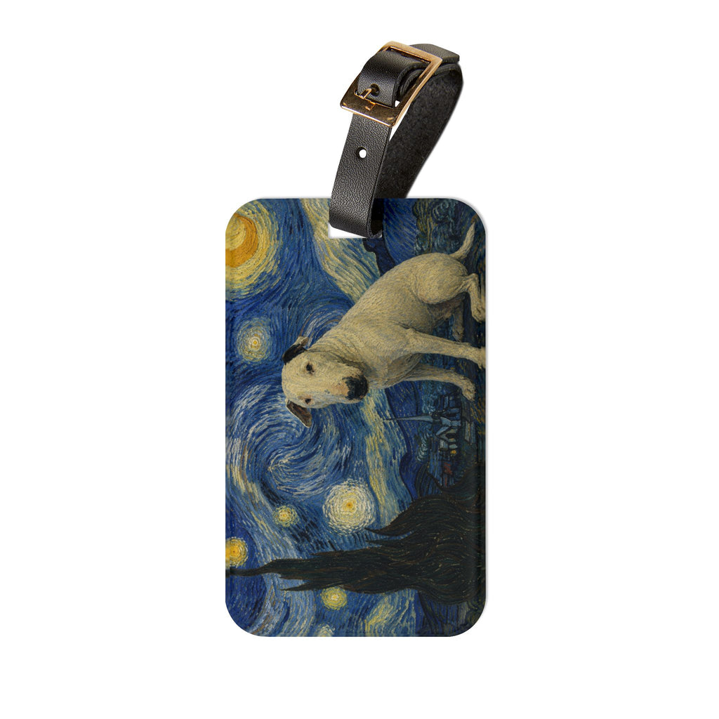 Bull Terrier The Starry Night — after Vincent van Gogh, 1889 | Luggage Tag