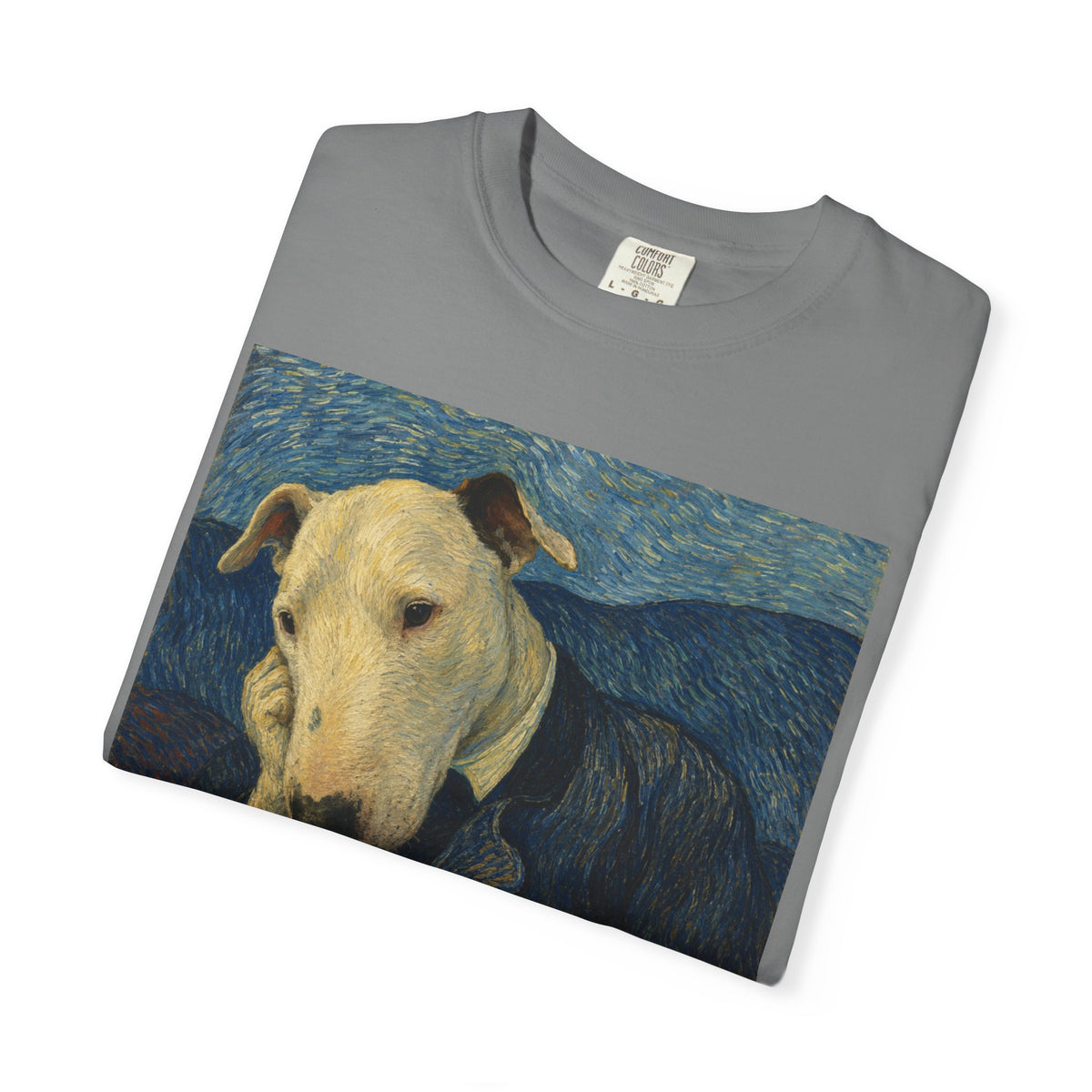 Bull Terrier Portrait of Doctor Gachet — after Vincent van Gogh, 1890 | Garment-Dyed Tee