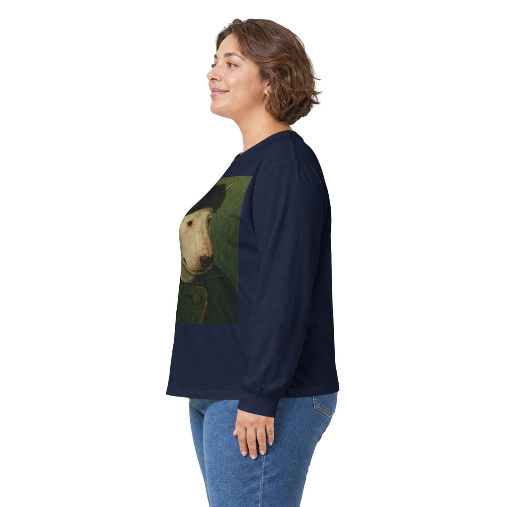 Bull Terrier Self Portrait Bandaged Ear — after Vincent van Gogh, 1889 | Long Sleeve