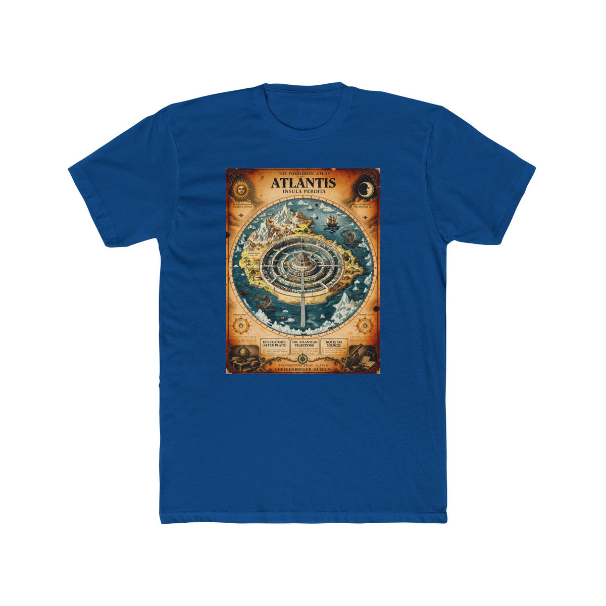 Atlantis, The Forbidden Atlas Plate III | Unisex Cotton Crew Tee