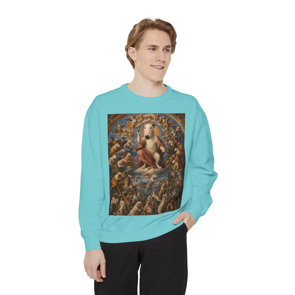 Bull Terrier The Last Judgement — after Michelangelo, 1541 | Crewneck