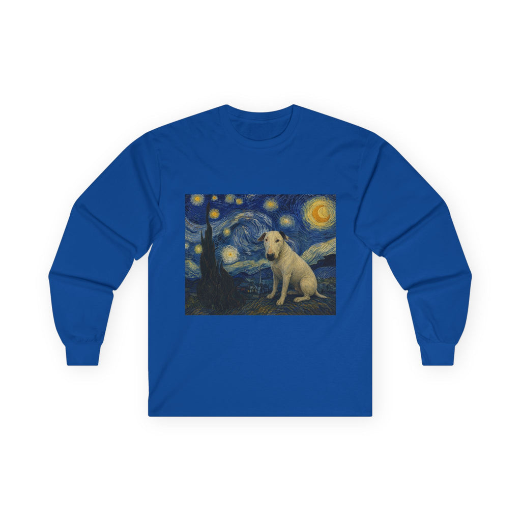 Bull Terrier Starry Night — after Vincent van Gogh, 1889 | Long Sleeve
