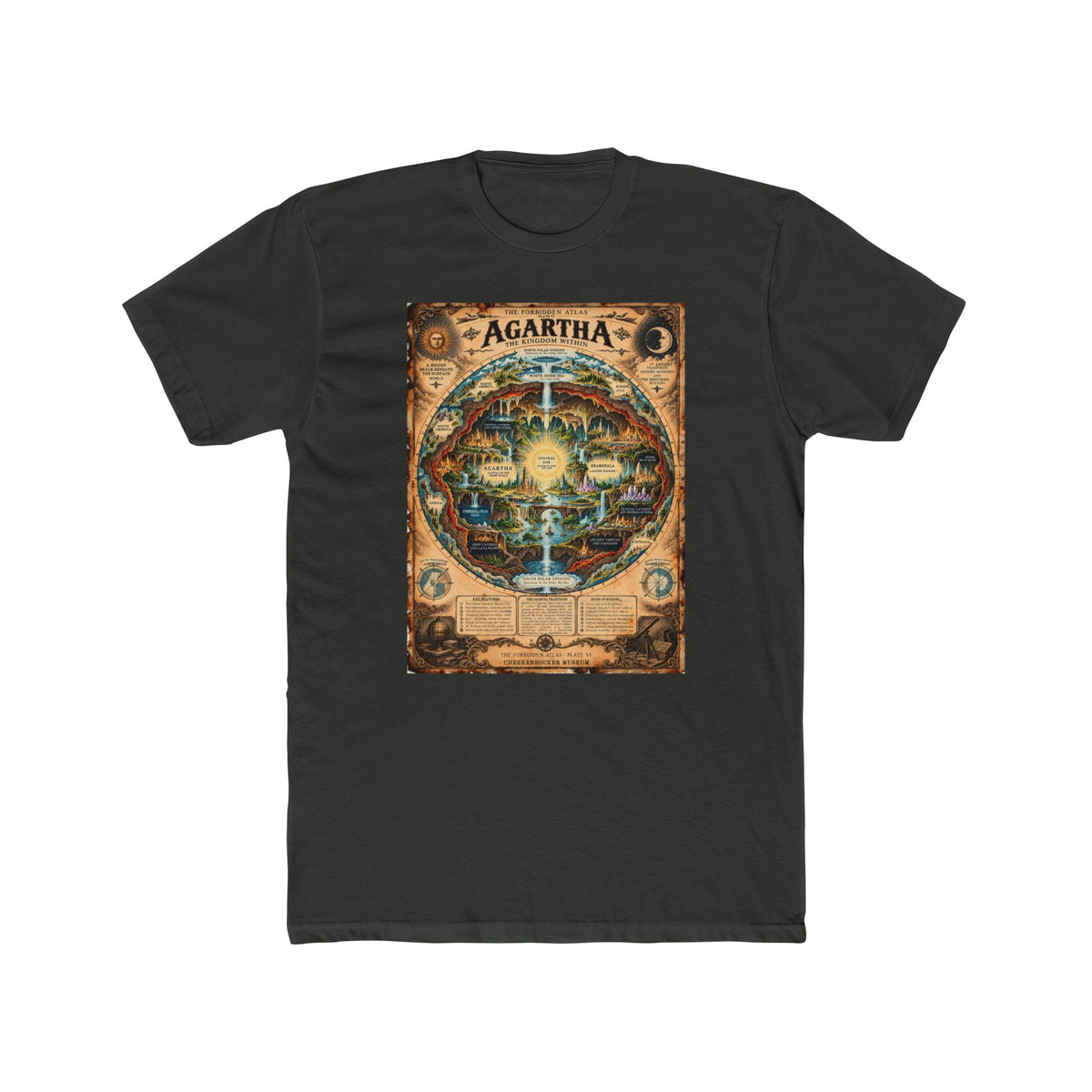 Agartha, The Forbidden Atlas Plate VI | Unisex Cotton Crew Tee
