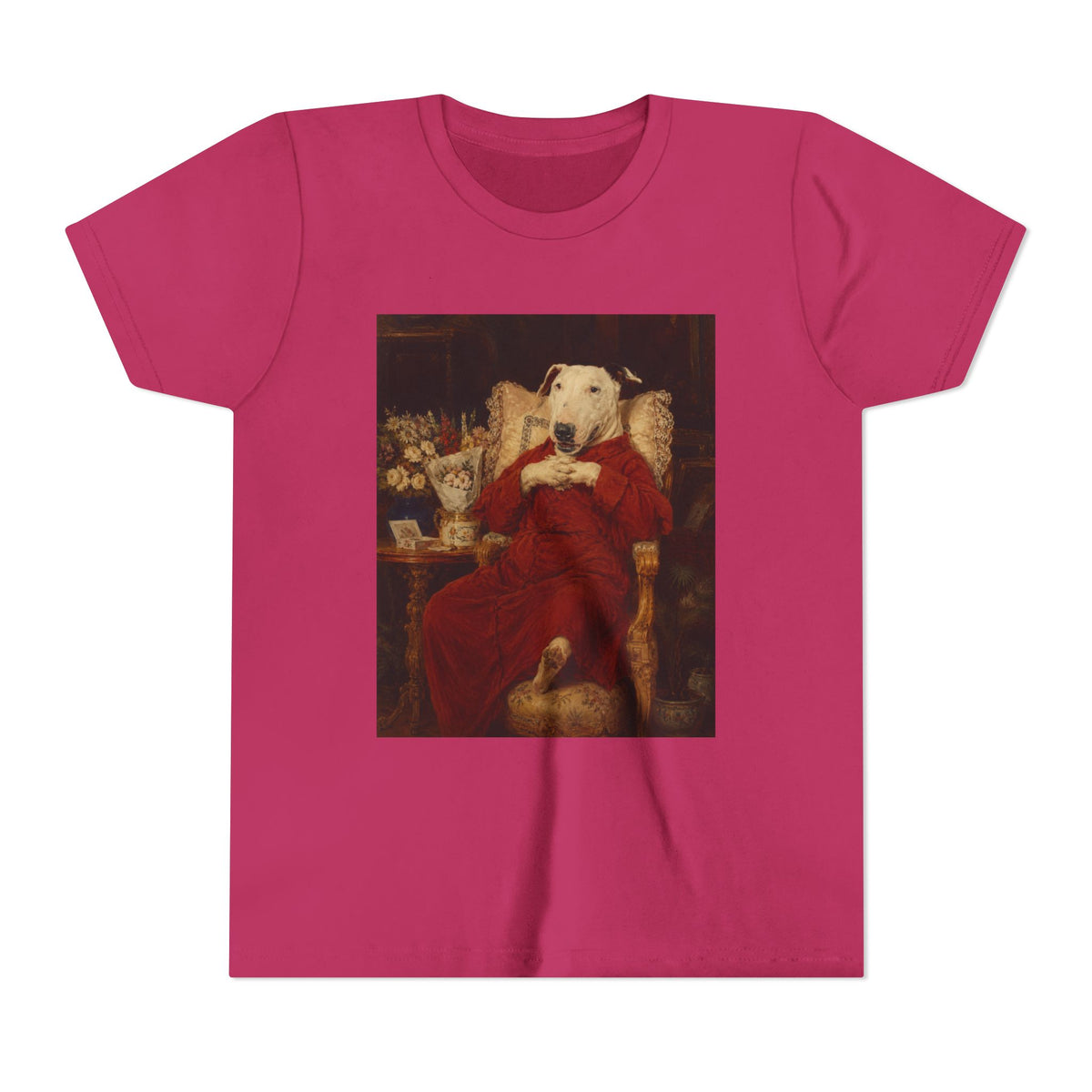 Bull Terrier A Happy Birthday — after Antonio Casanova y Estorach, c.1890 | Youth Tee