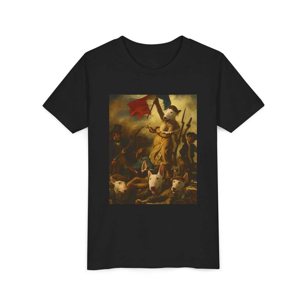Bull Terrier Liberty Leading the People — after Eugene Delacroix, 1830 | Youth Tee