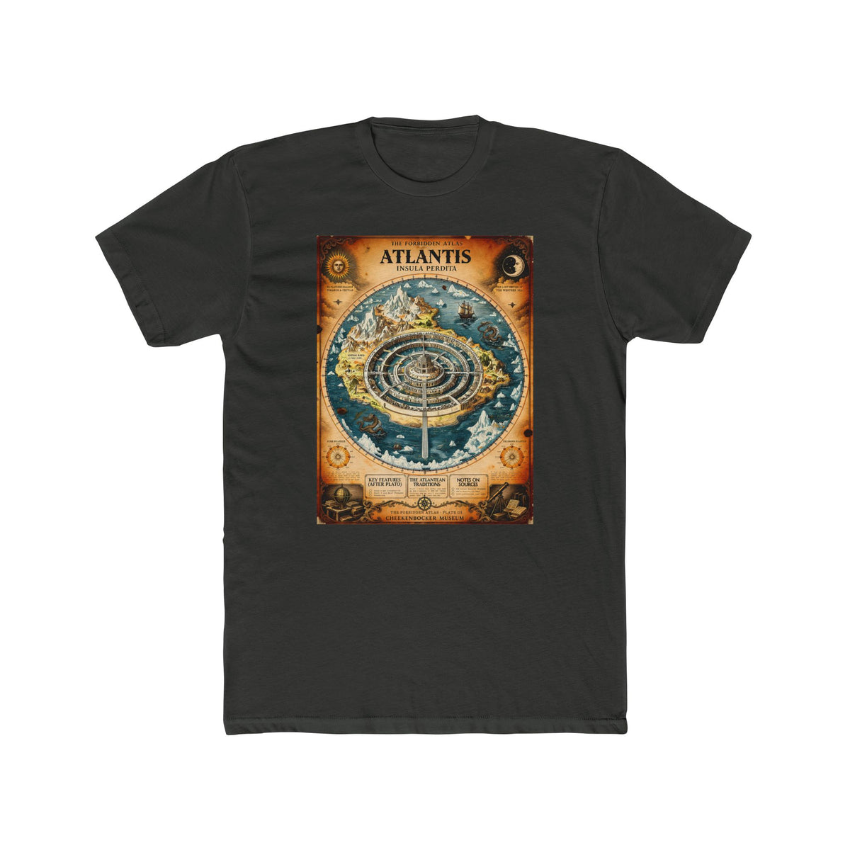 Atlantis, The Forbidden Atlas Plate III | Unisex Cotton Crew Tee