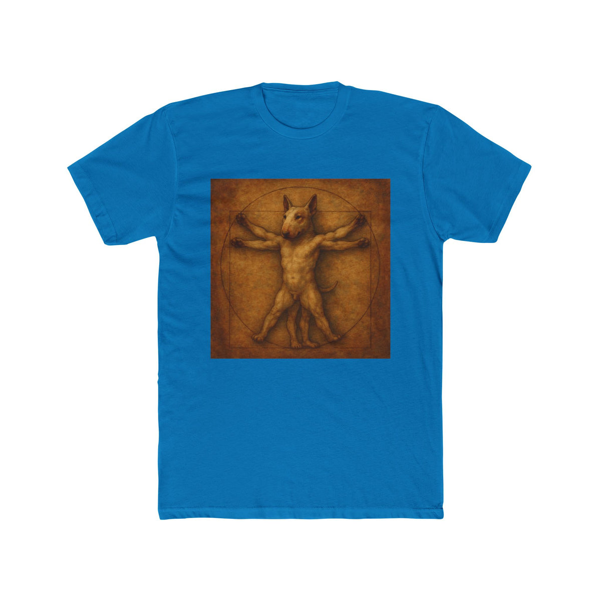 Bull Terrier Vitruvian Man — after Leonardo da Vinci, c.1490 | Tee