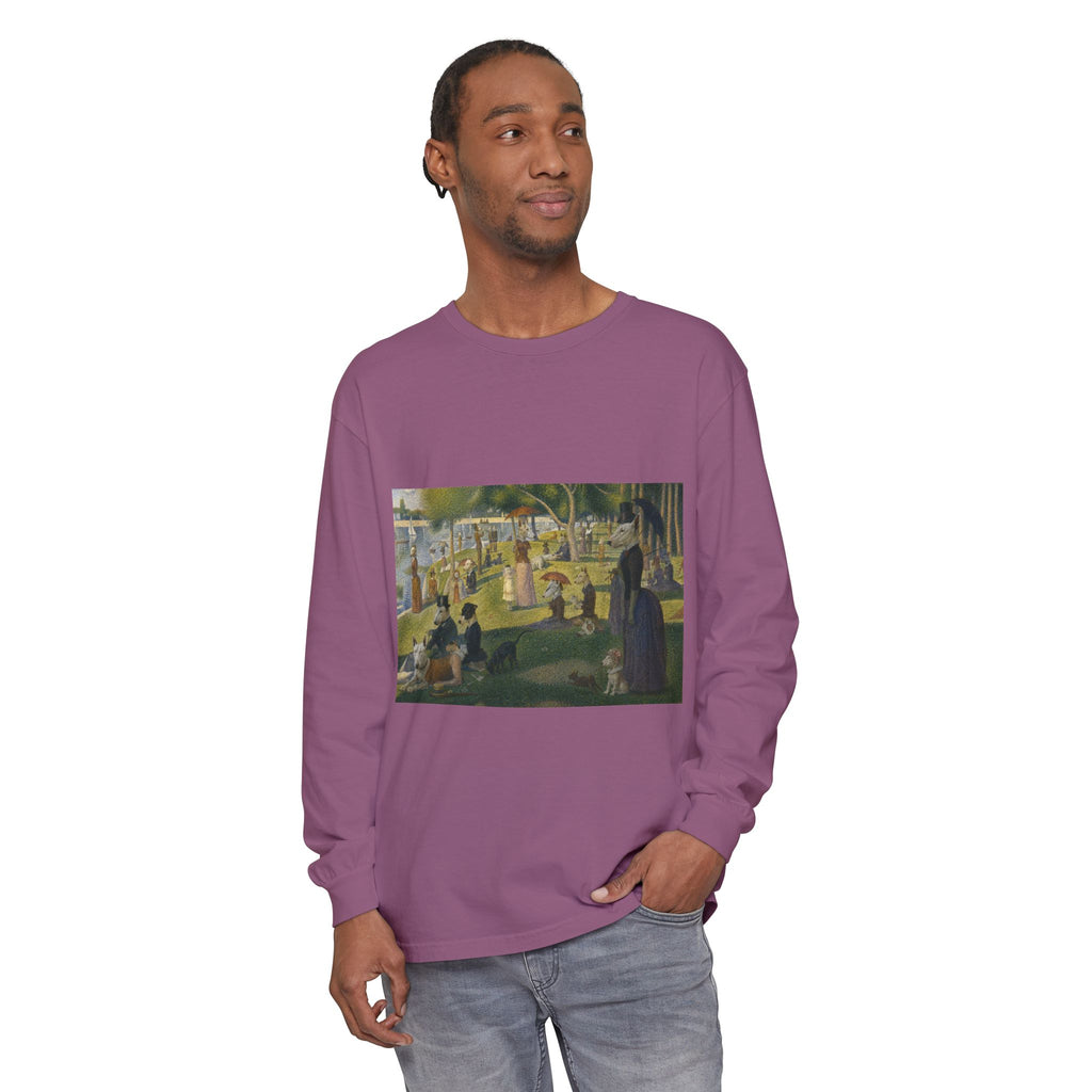 Bull Terrier A Sunday Afternoon on La Grande Jatte — after Georges Seurat, 1886 | Long Sleeve