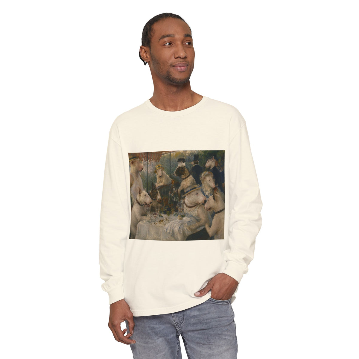 Bull Terrier Luncheon of the Boating Party — after Pierre-Auguste Renoir, 1881 | Long Sleeve