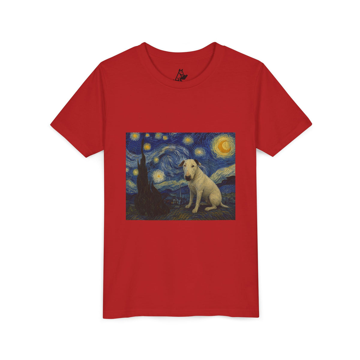 Bull Terrier The Starry Night — after Vincent van Gogh, 1889 | Youth Tee