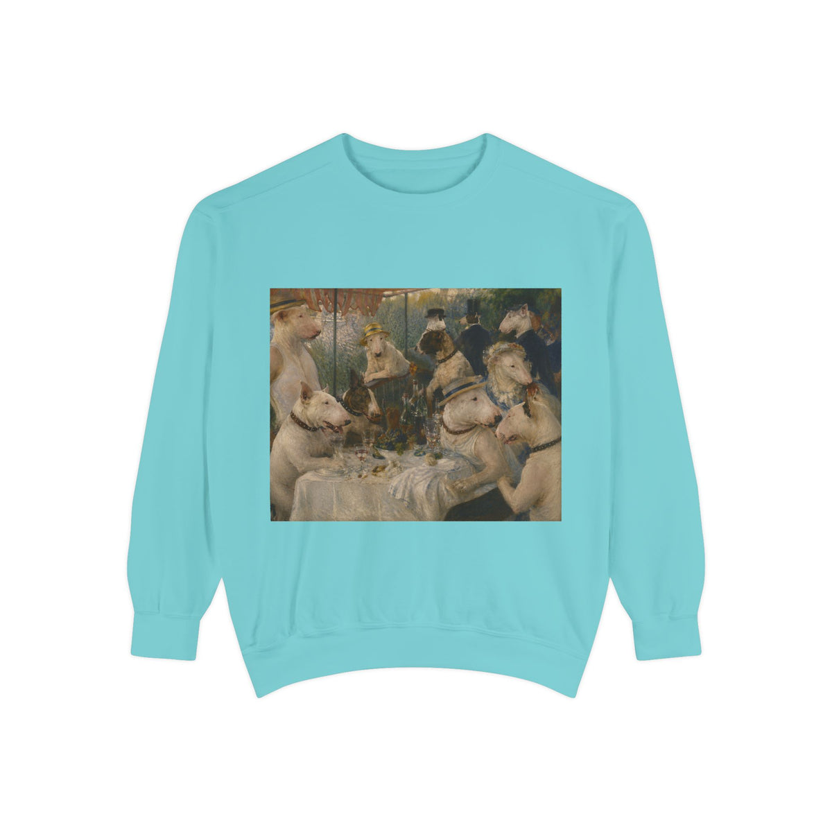 Bull Terrier Luncheon of the Boating Party — after Pierre-Auguste Renoir, 1881 | Crewneck