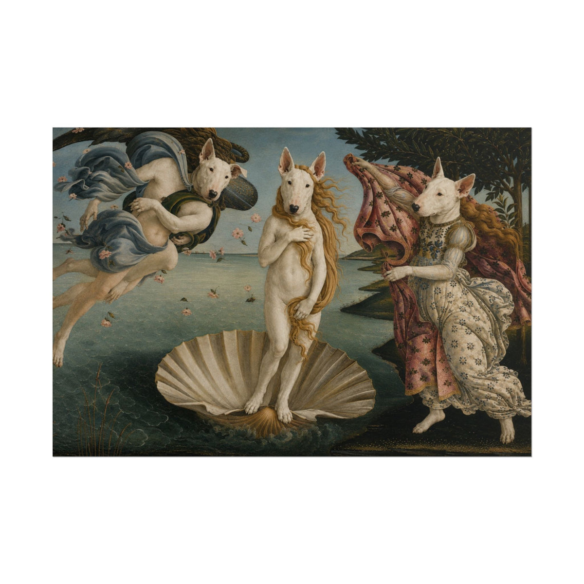 Bull Terrier The Birth of Venus — after Sandro Botticelli, c.1485 | Print