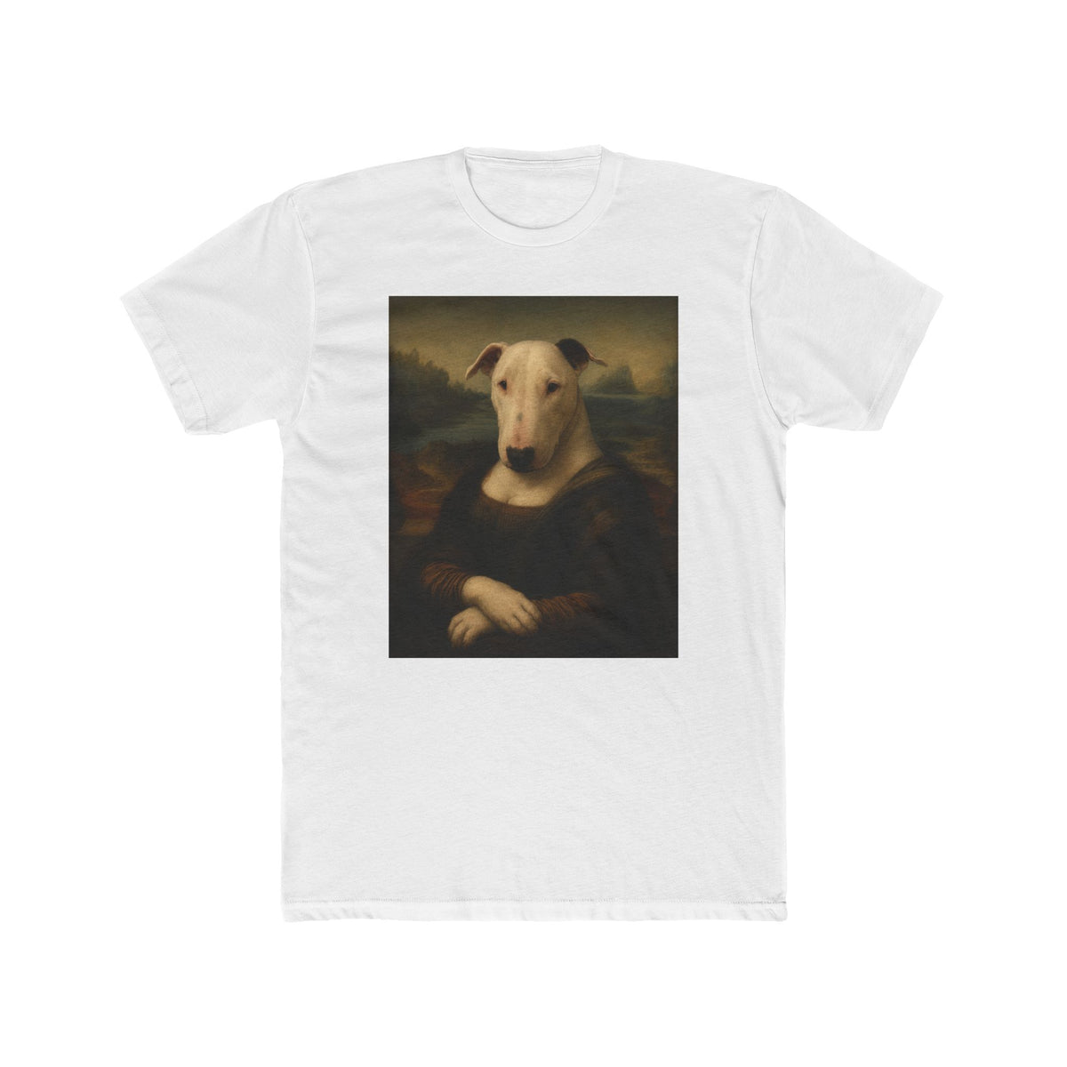 Bull Terrier Mona Lisa — after Leonardo da Vinci, c.1503 | Tee