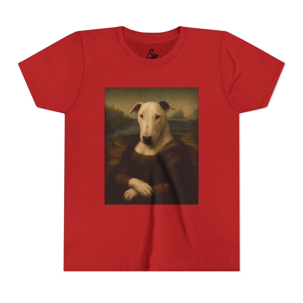 Bull Terrier Mona Lisa — after Leonardo da Vinci, c.1503 | Youth Tee